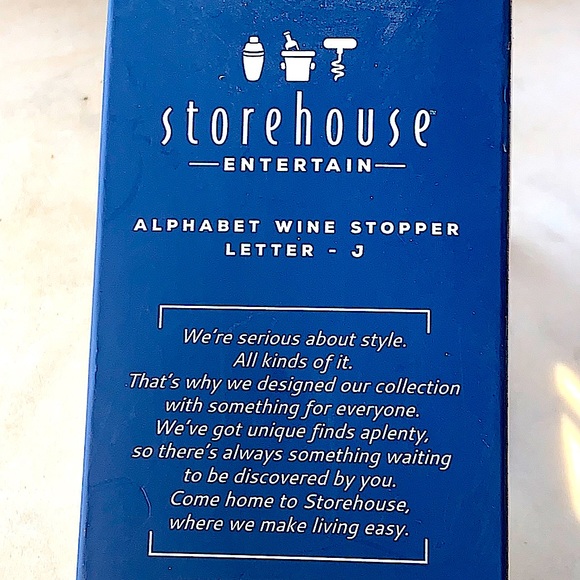STOREHOUSE ENTERTAIN ALPHABET J WINE STOPPER - Picture 5 of 6